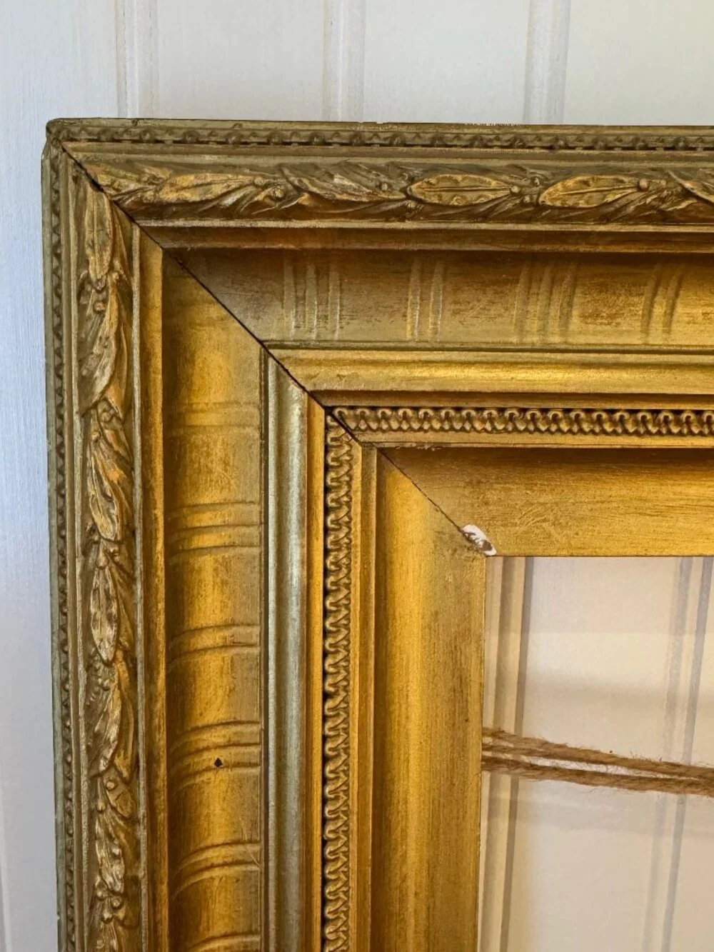 Antique Gold Wood Picture Frame – Fits 10x14 Art, Heavy Gilt Cove Moulding